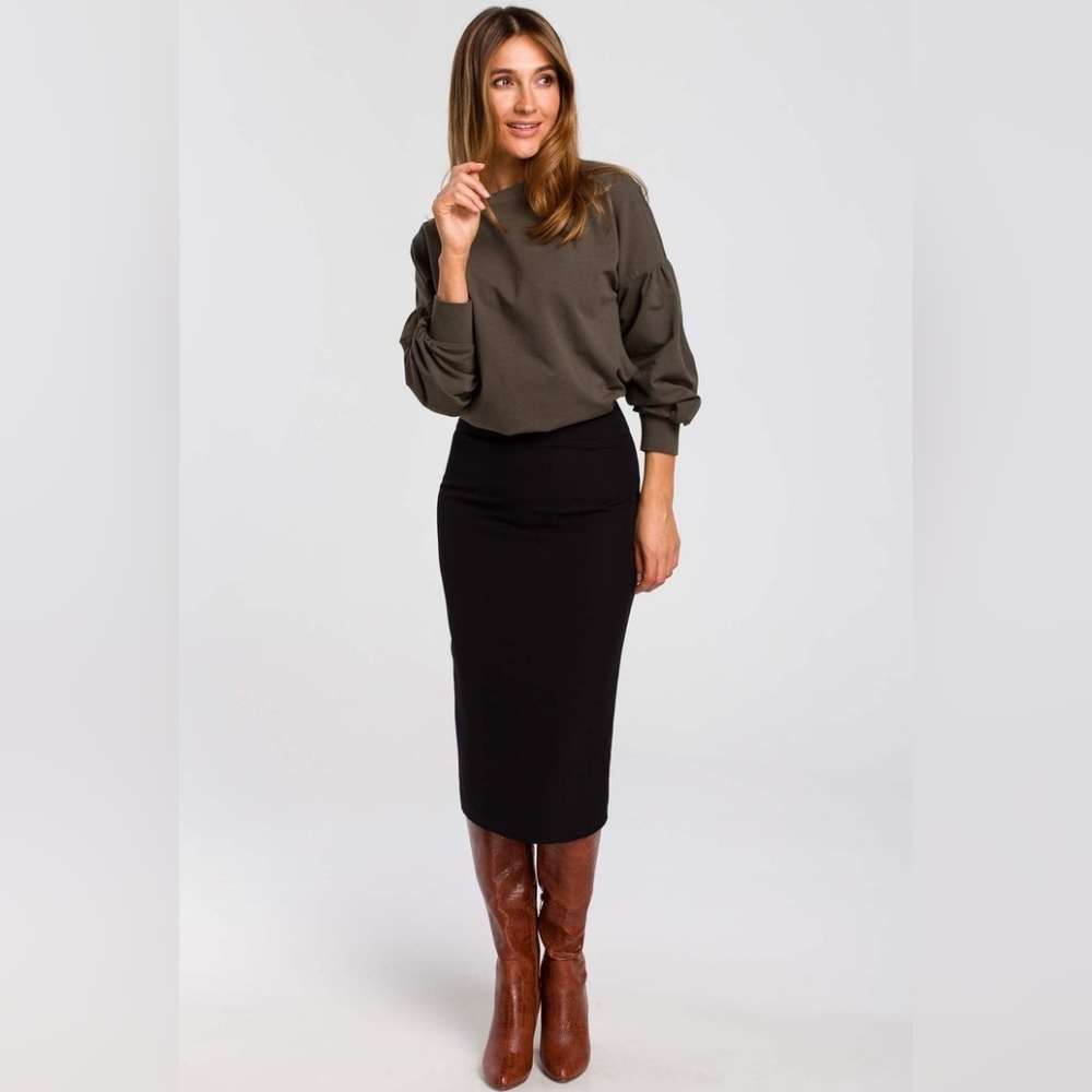 Black Pencil Skirt Below Knee Size Medium - Picture 5 of 5